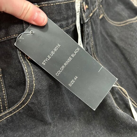 Extreme USA Men's Rinse Black Denim Jeans W44 L33 Style UE 901X - Picture 5 of 8